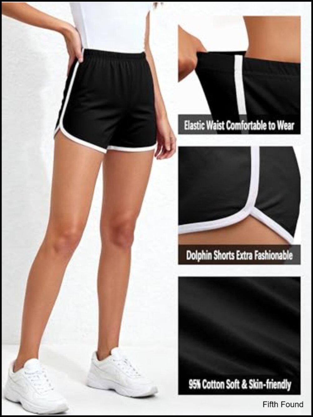 Cotton Spandex Women's Athletic Running Yoga Shorts Pack Of 2 View 4
